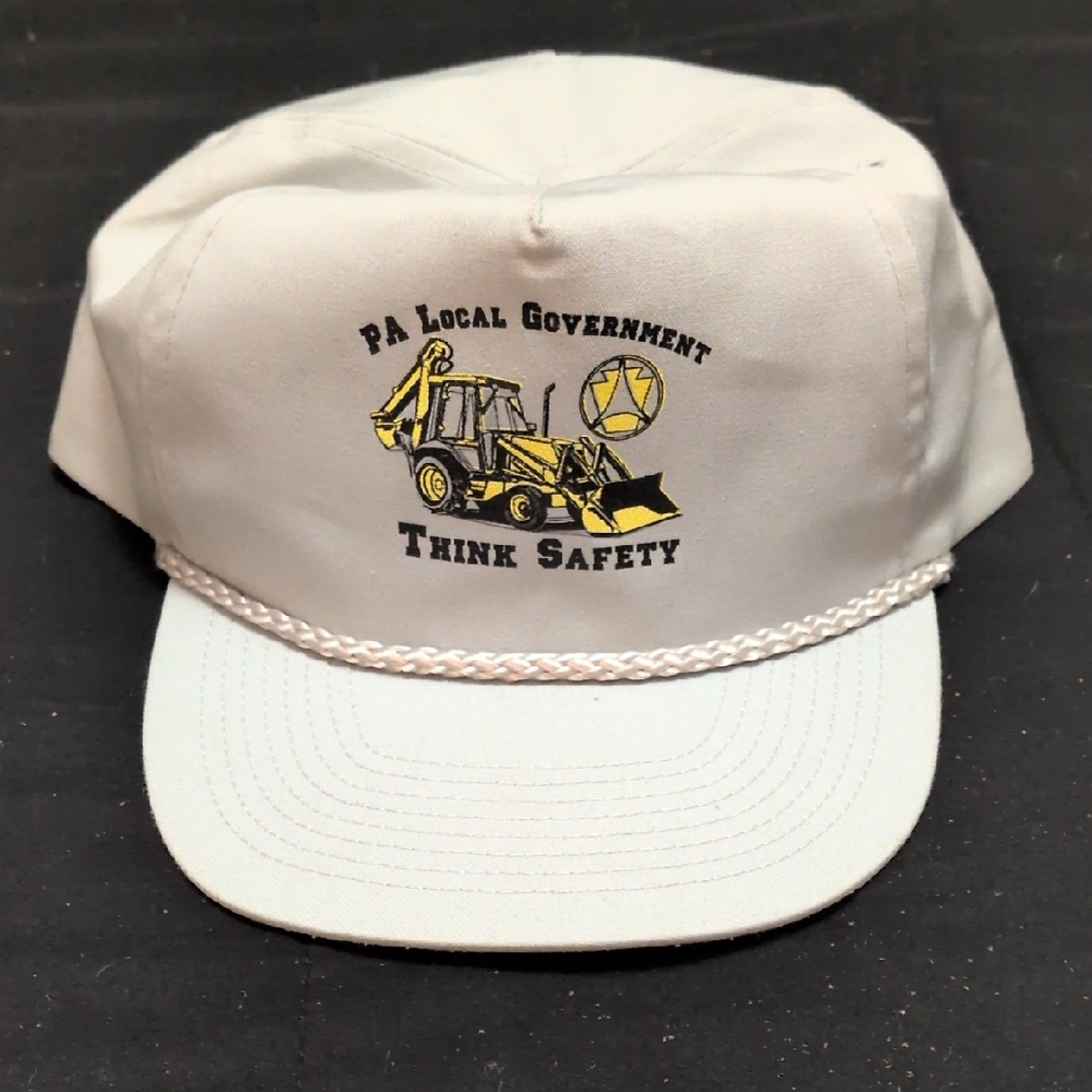 Men's White Safety Cap with Construction Design
